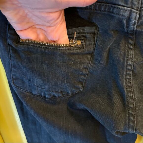 Paper Denim Cloth Black 10 Jeans Edgy Y2K Grunge Moto Biker Ankle Zip Goth Punk - Picture 14 of 16